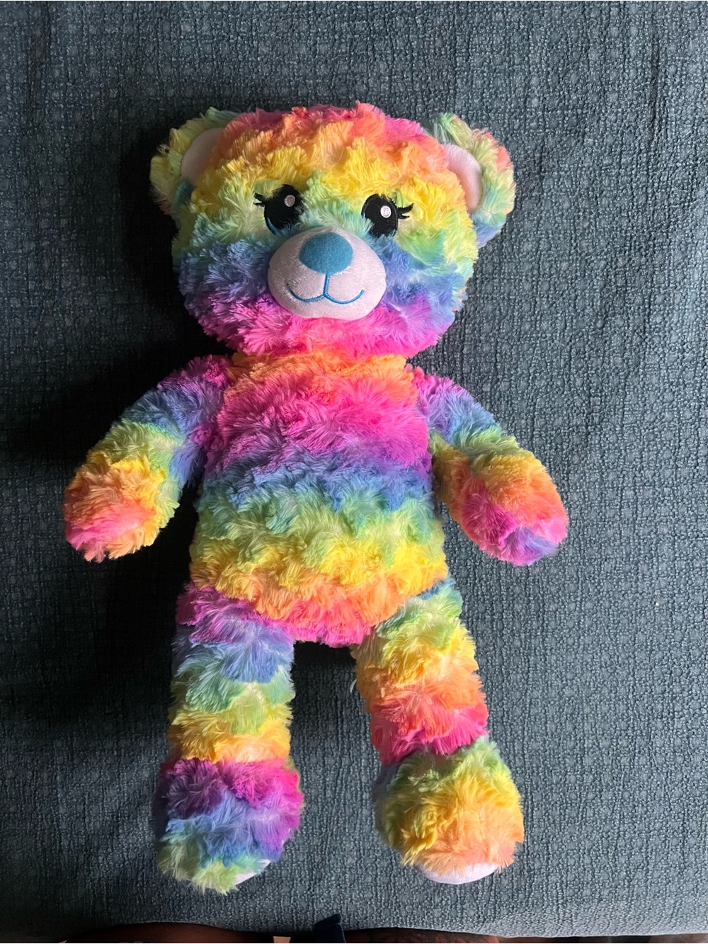 Build a Bear Plush Rainbow Multicolor Teddy Bear - Soft Kids Toy
